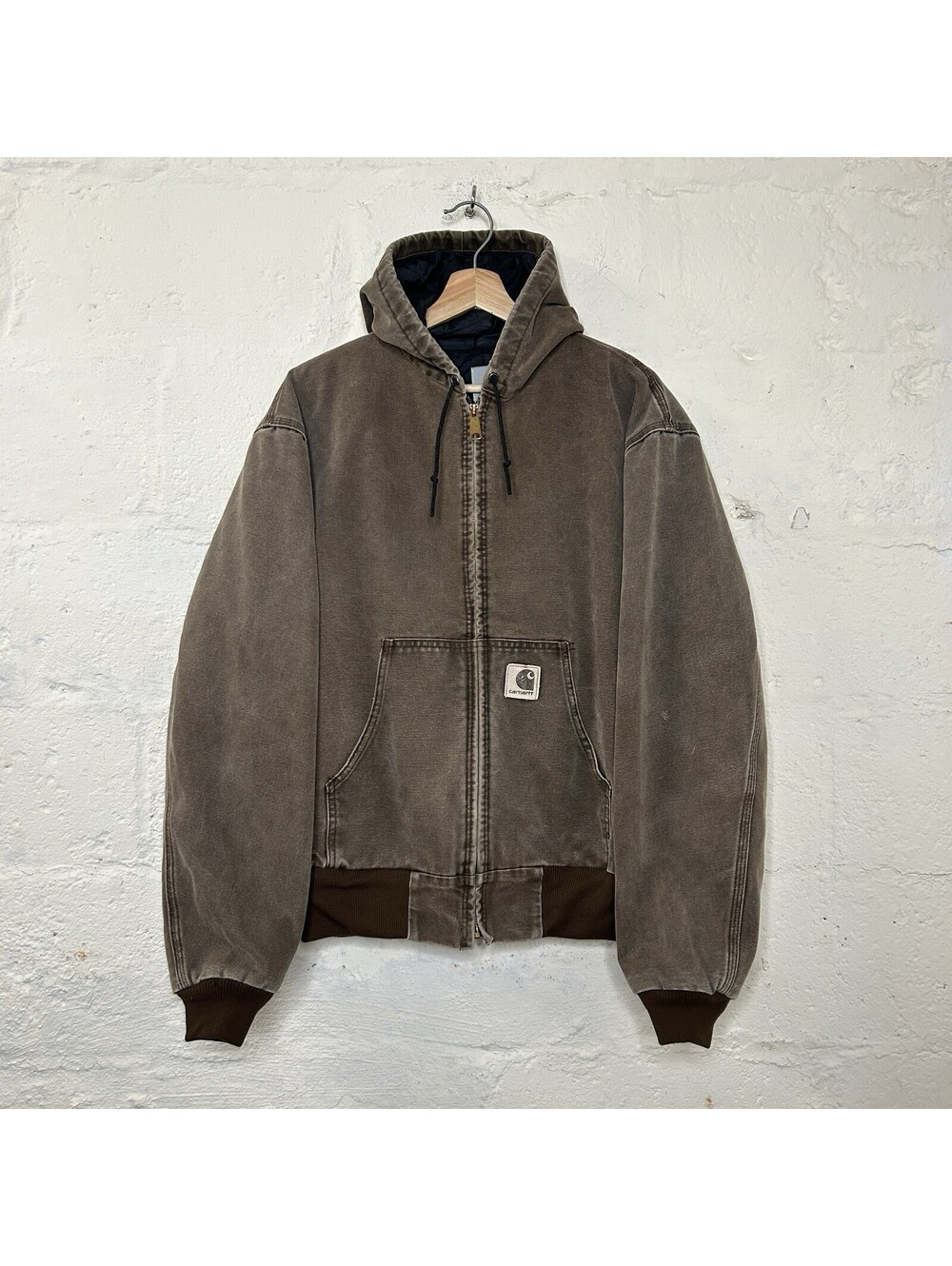 Vintage Carhartt Sandstone Hooded Active Jacket “Chestnut Brown” JQ282 Men’s LRG